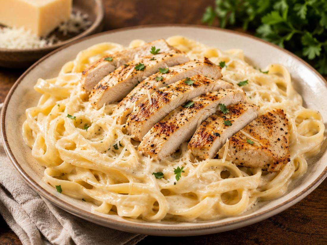 Pasta Alfredo con Pollo